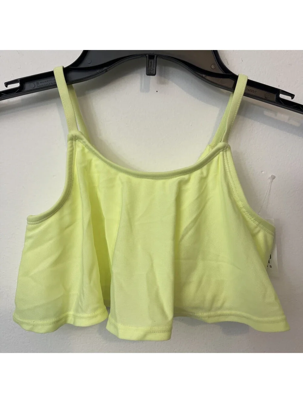 Gap Kids Girls Medium 8 Neon Yellow Ruffled Bikini Swim Top NWT! A2223